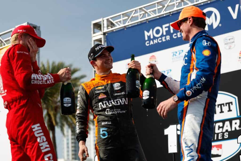 Ericsson Survives Chaos to Win Season Opener in St. Pete